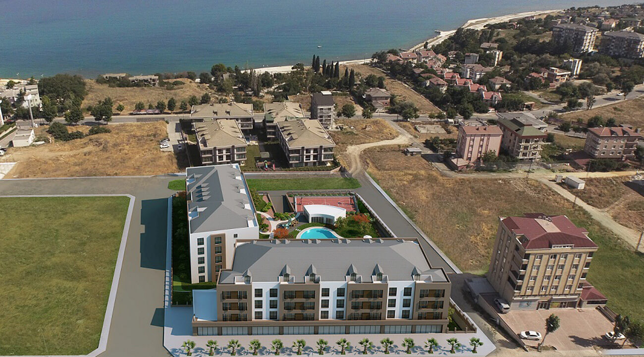 Ready to Move investment apartment complex with a magnificent sea view in Istanbul European, of ​​Buyukcekmece area DS283 || damas.net 01