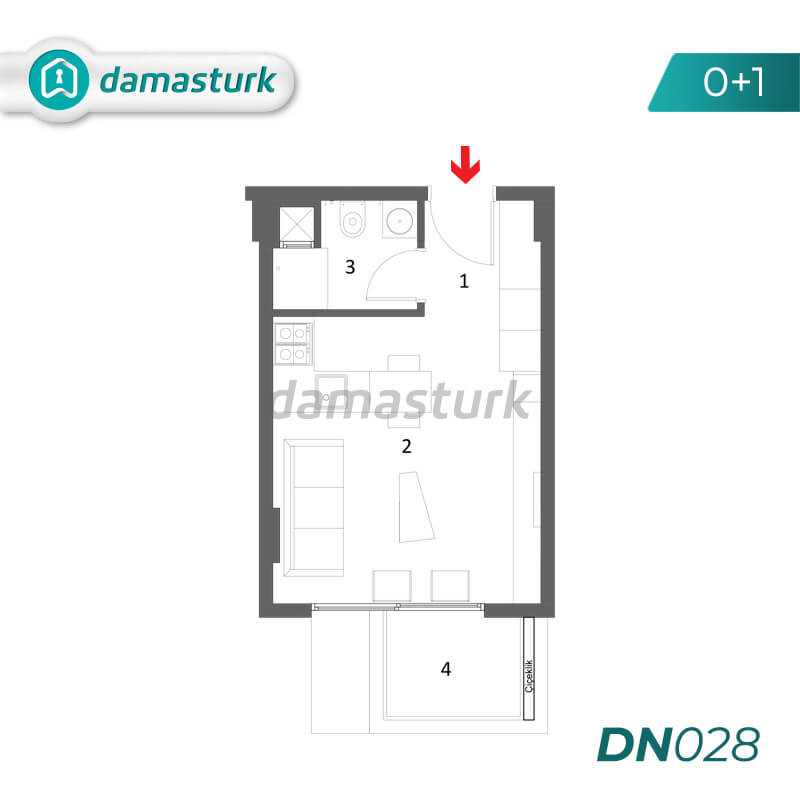 Apartments for sale in Antalya Turkey - complex DN028 || damasturk Real Estate Company 01