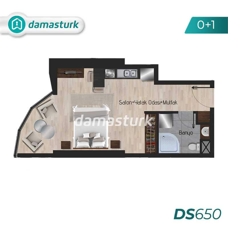 آپارتمان برای فروش در اسنیورت - استانبول DS650 | املاک داماستورک 01