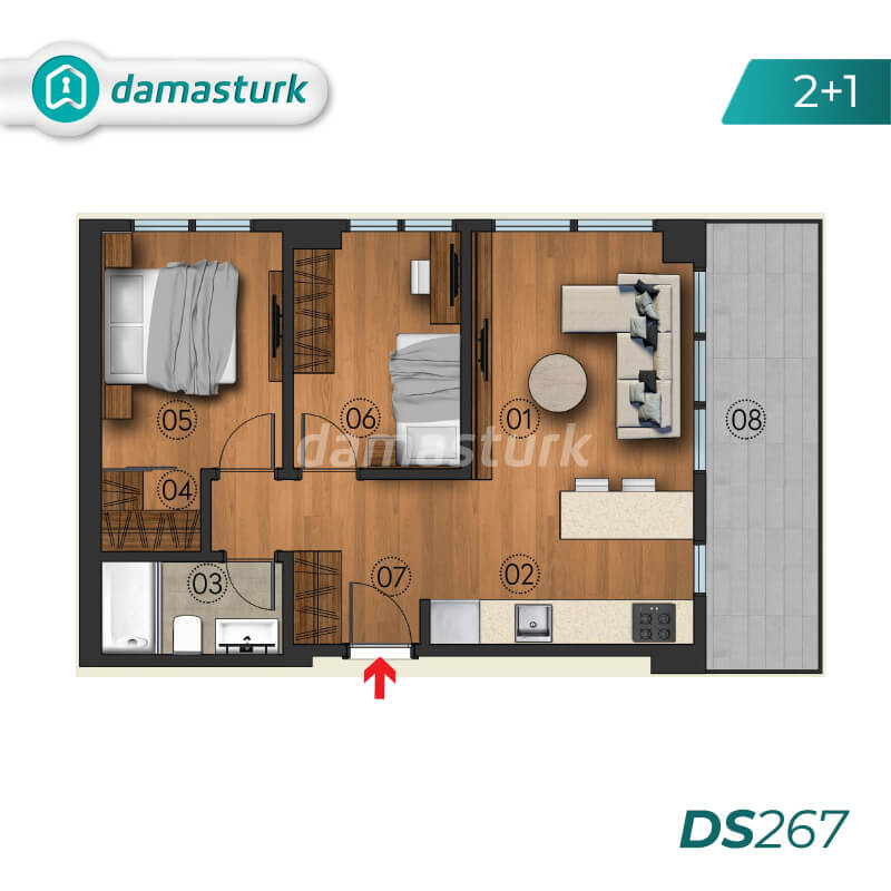 luxurious apartment and investment office complex by installments in Istanbul - kağıthane DS267 || damasturk  01