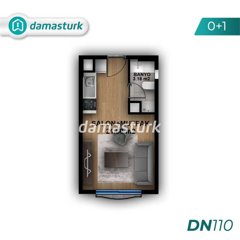 آپارتمان های لوکس برای فروش در آلانیا - آنتالیا DN110 | املاک داماستورک 01