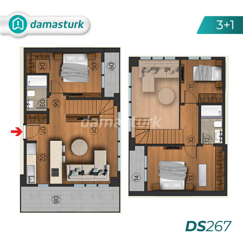 luxurious apartment and investment office complex by installments in Istanbul - kağıthane DS267 || damasturk  02