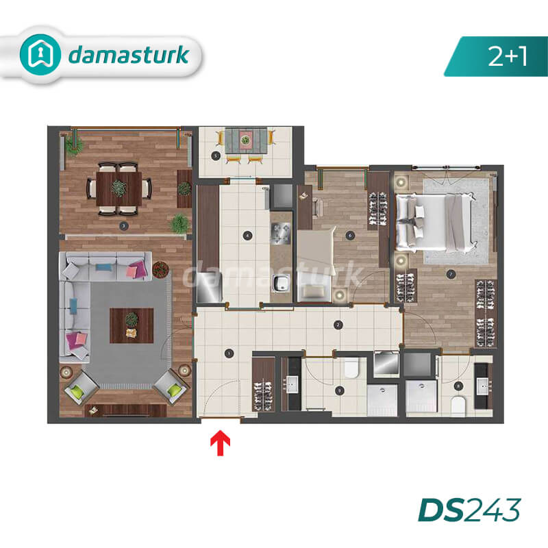 شقق للبيع في إسطنبول تركيا - المجمع DS243 || شركة داماس تورك العقارية 02