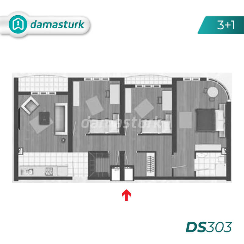 Investment apartment complex wonderful in Istanbul in the European region Esenyurt || damasturk 03