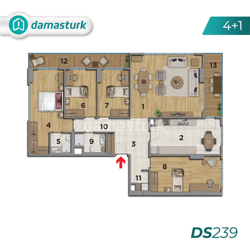 Istanbul Property - Turkey Real Estate - DS239 || DAMAS TÜRK 04