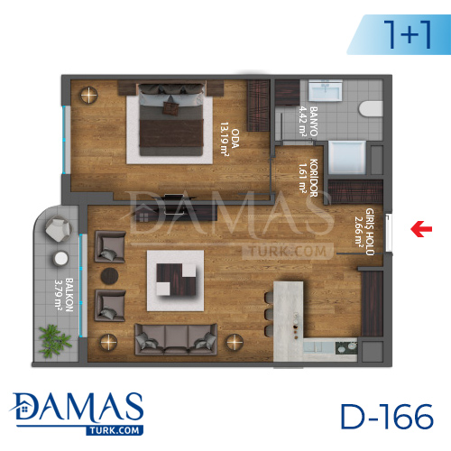 Damas Project D-166 in Istanbul - Floor plan picture  01