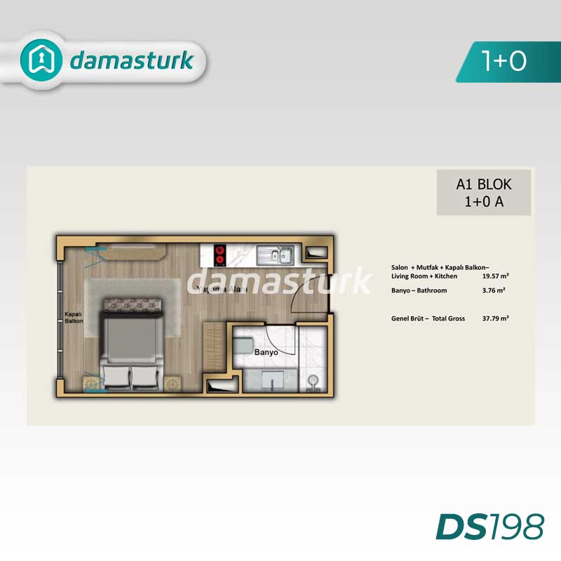Apartments for sale in Kücükçekmece - Istanbul DS198 | DAMAS TÜRK Real Estate 01