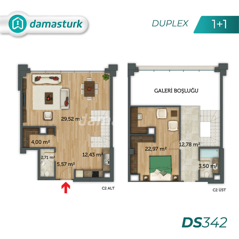 Apartments for sale in Turkey - Istanbul - the complex DS342 || damasturk Real Estate Company 02