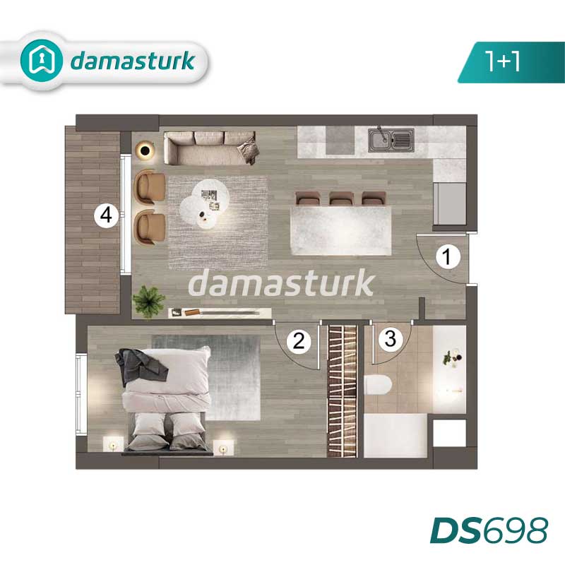 Apartments for sale in Zeytinburnu - Istanbul DS698 | damasturk Real Estate 01