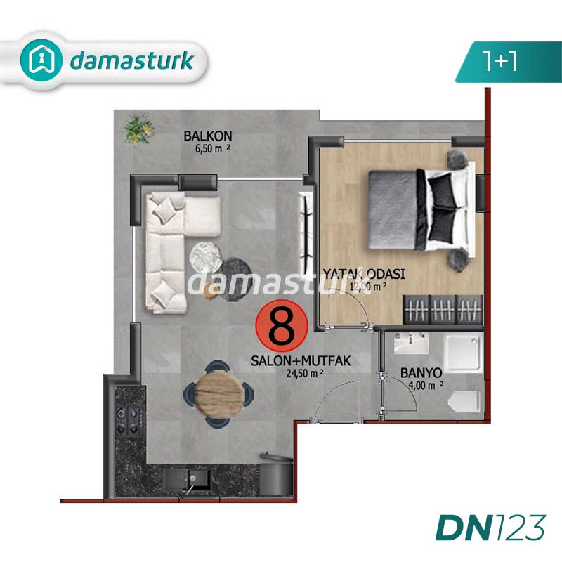 آپارتمان برای فروش در آلانیا - آنتالیا DN123 | املاک داماستورک 01