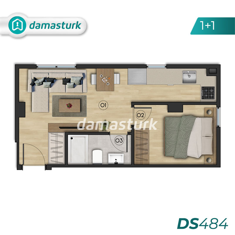 Apartments for sale in Kağıthane - Istanbul DS484 | damasturk Real Estate 02