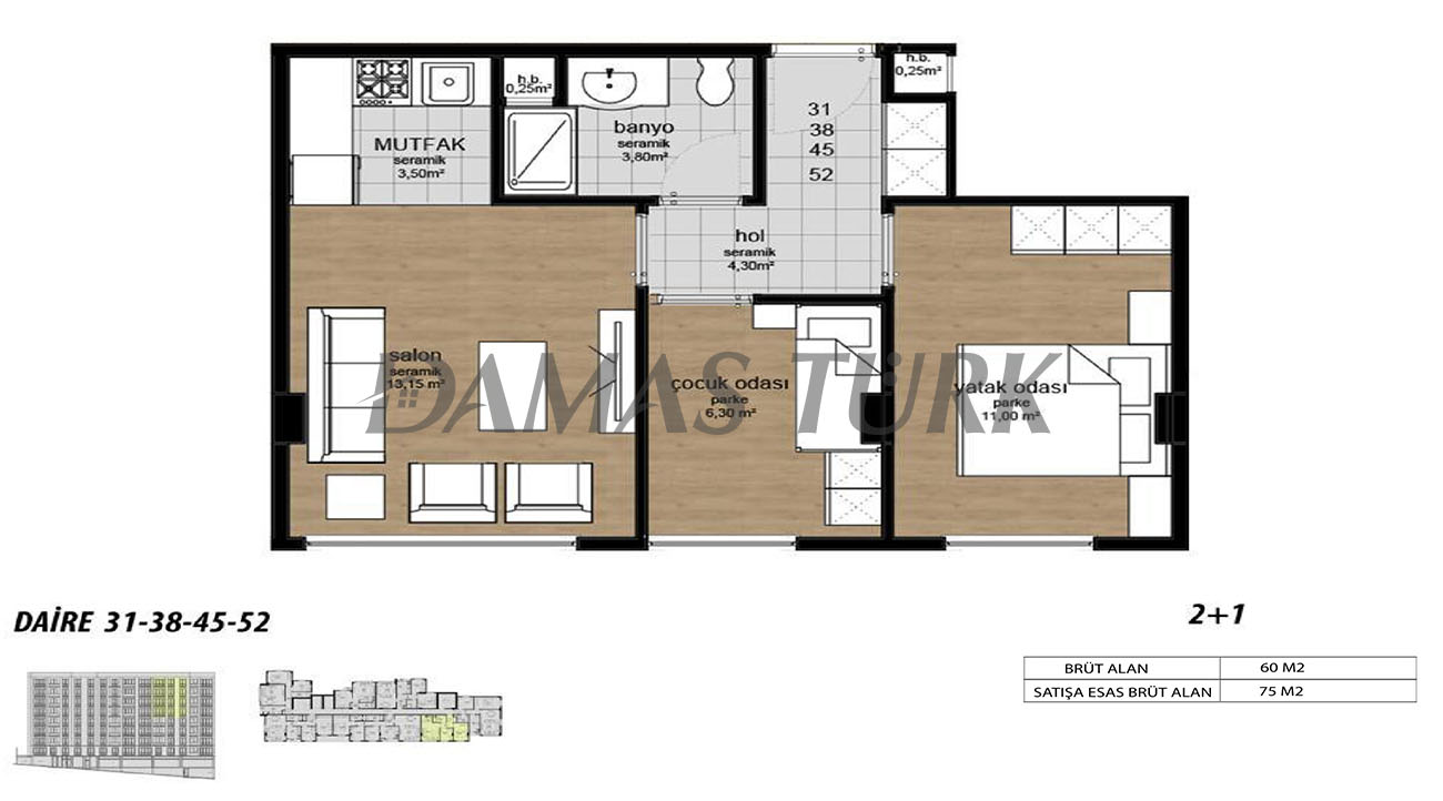 Appartements à vendre à Eyüpsultan - Istanbul DS748 |damastürk Immobilier 11