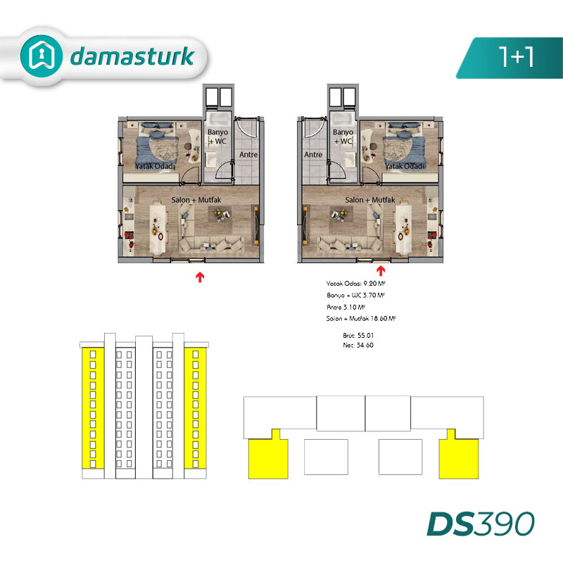 Apartments for sale in Istanbul - Esenyurt - DS390 || damasturk Real Estate 01