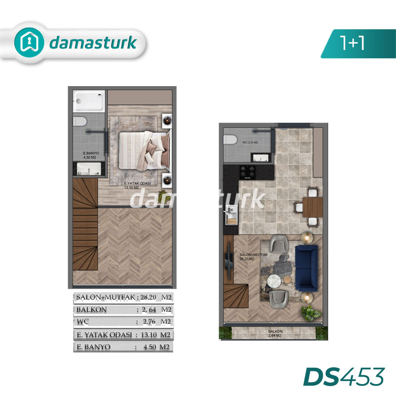 آپارتمان برای فروش در باهشلي افلار - استانبول DS453 | املاک داماستورک 03