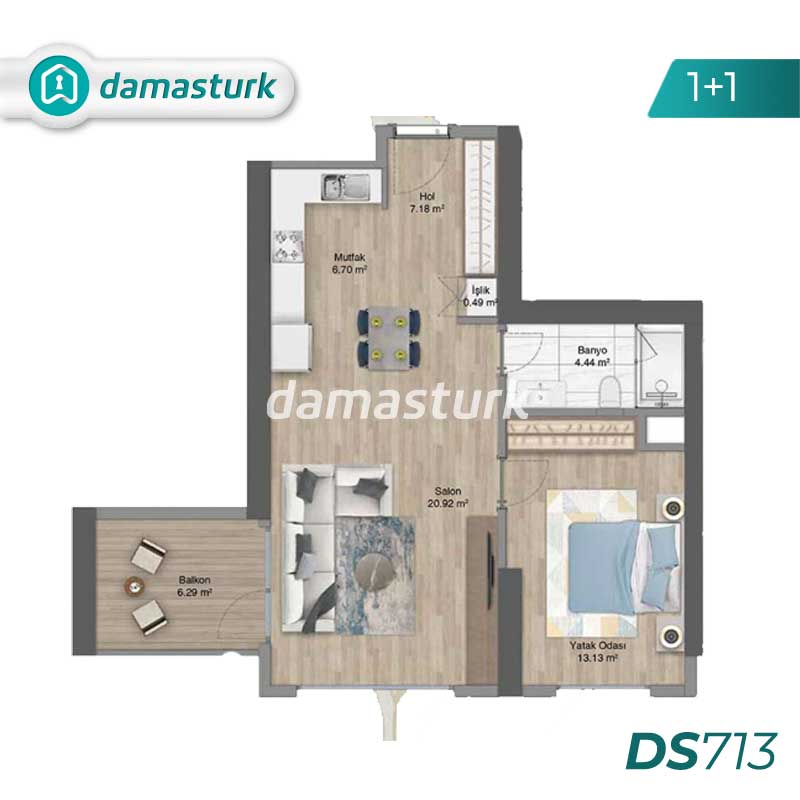 فروش آپارتمان لوکس در کارتال - استانبول DS713 | املاک داماستورک 02