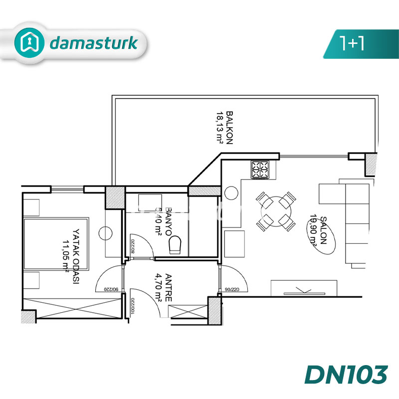 Appartements à vendre à Alanya - Antalya DN103 | damasturk Immobilier 02