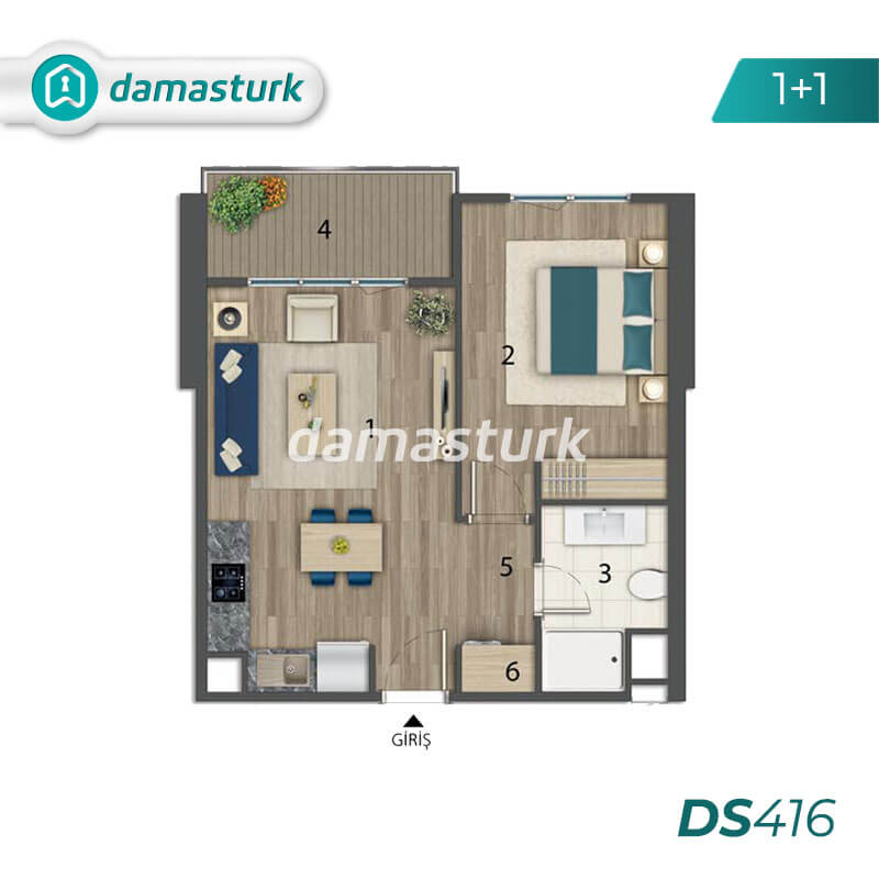 Appartements à vendre à Ispartakule - Istanbul DS416| damasturk Immobilier 01