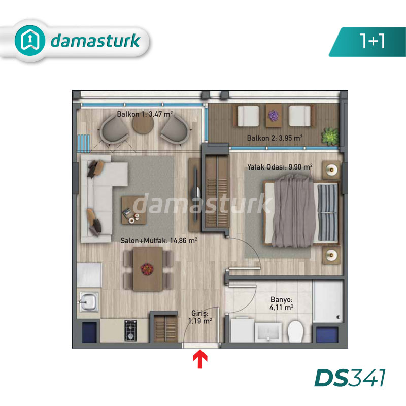 Apartments for sale in Turkey - Istanbul - the complex DS341 || damasturk Real Estate Company 01