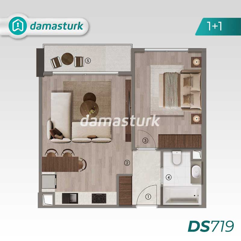 Apartments for sale in Küçükçekmece - Istanbul DS719 | damasturk Real Estate 02