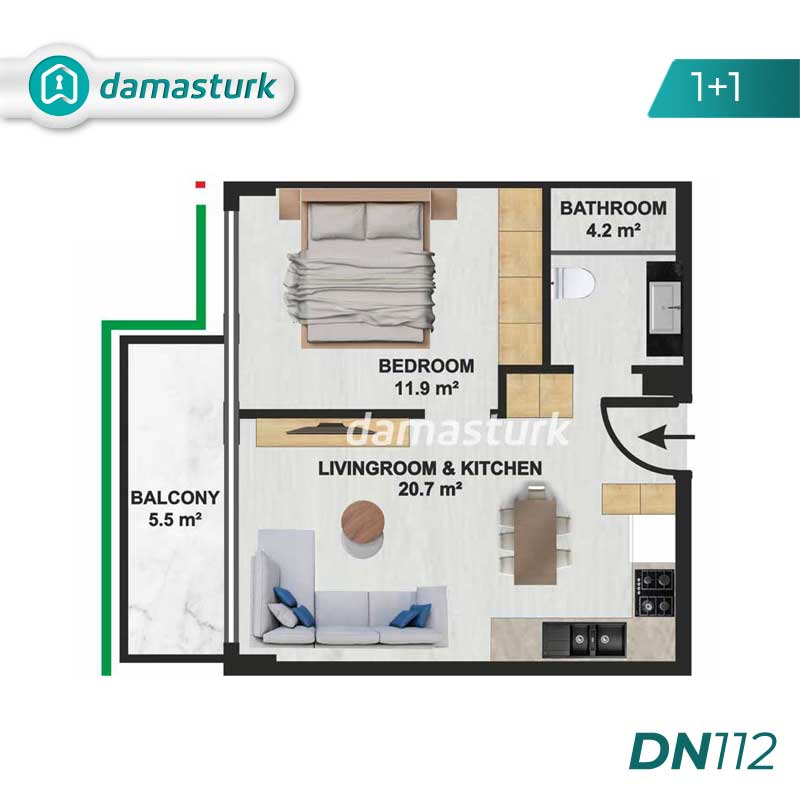 آپارتمان برای فروش در آلانیا - آنتالیا DN112 | املاک داماستورک 02