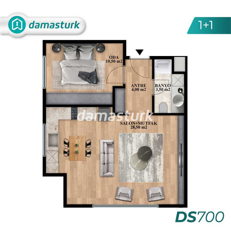 Apartments for sale in Beylikdüzü - Istanbul DS700 | damasturk Real Estate 02