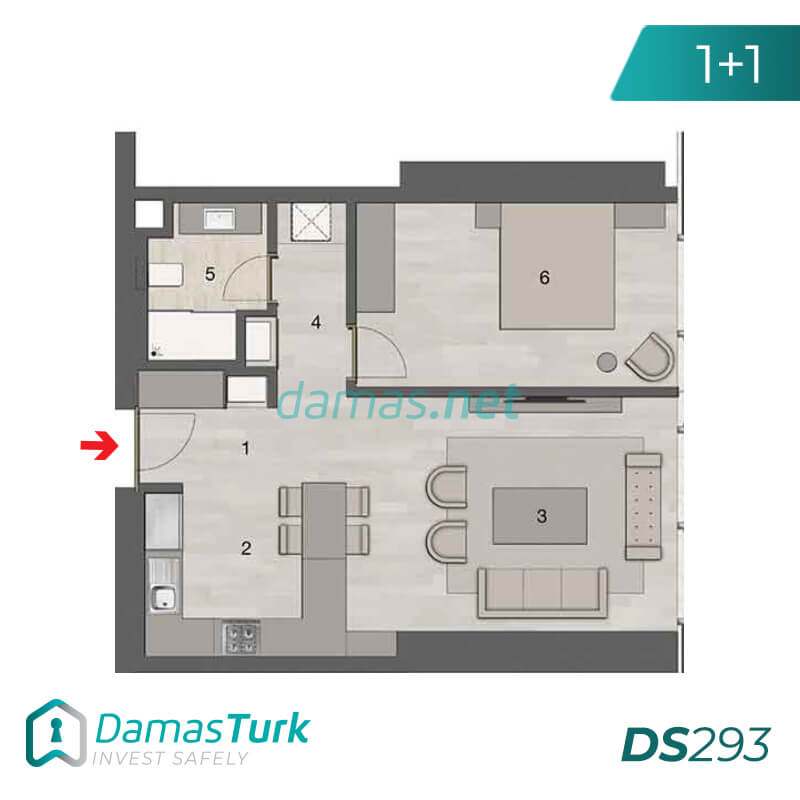 Ready investment apartments complex with a beautiful sea views in istanbul - sisli DS293 || damas.net 01