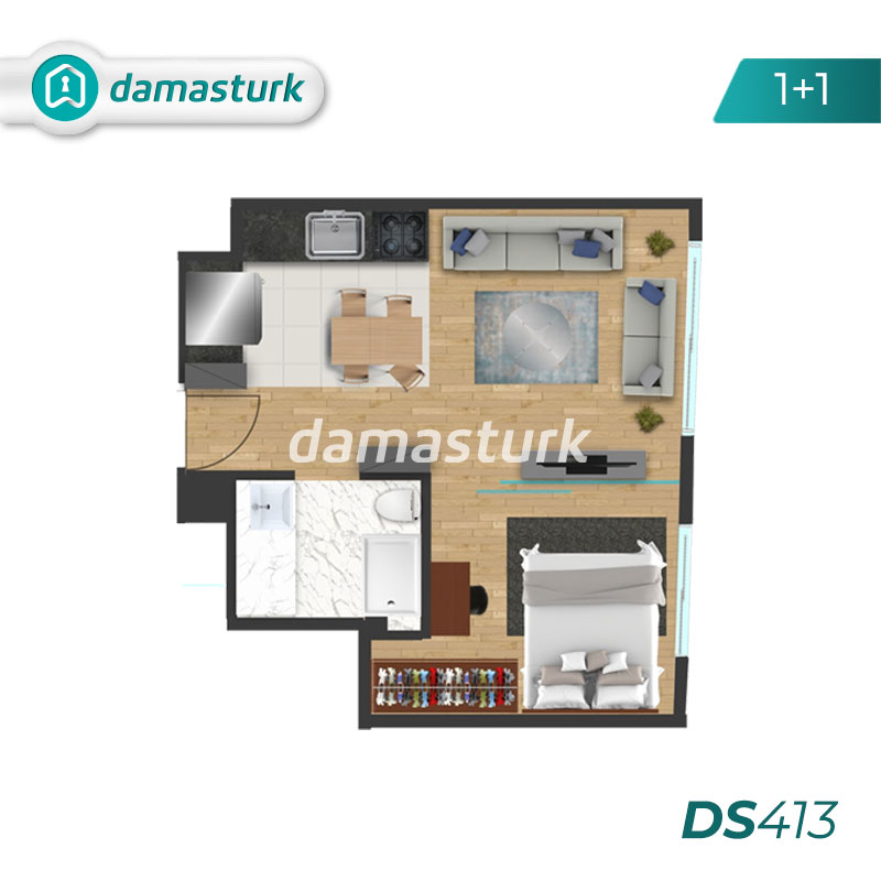 Appartements à vendre à Şişli - Istanbul DS413 | damasturk Immobilier 01