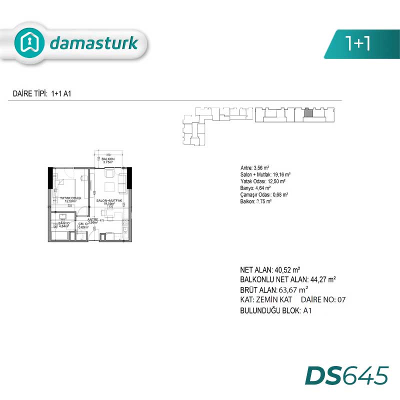 Appartements à vendre à Küçükçekmece - Istanbul DS645 | damasturk Immobilier 01