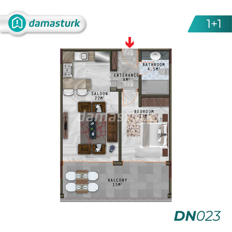 Apartments for sale in Antalya Turkey - complex DN023 || damasturk Real Estate Company 01