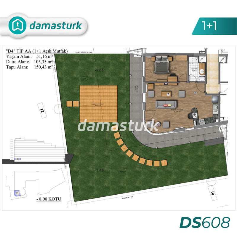 Appartements à vendre à Pendik - Istanbul DS608 | damasturk Immobilier 01