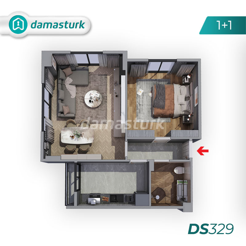 شقق للبيع في تركيا - المجمع  DS329  || شركة داماس تورك العقارية  01
