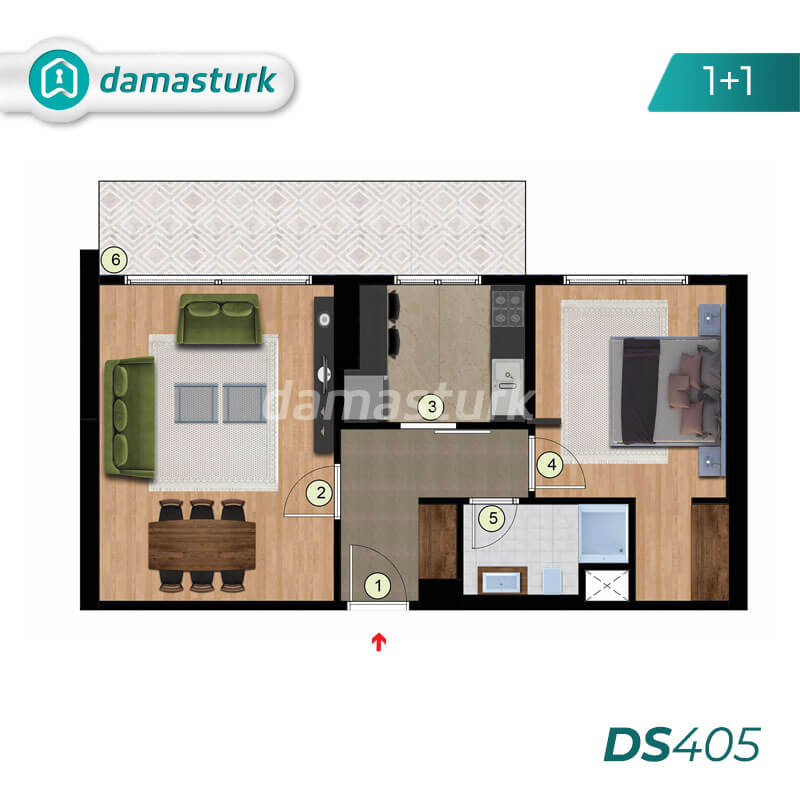 فروش آپارتمان در إسنيورت - استانبول DS405 | املاک داماس تورک 01