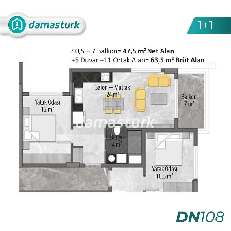 Luxury apartments for sale in Alanya - Antalya DS108 | damasturk Real Estate 01