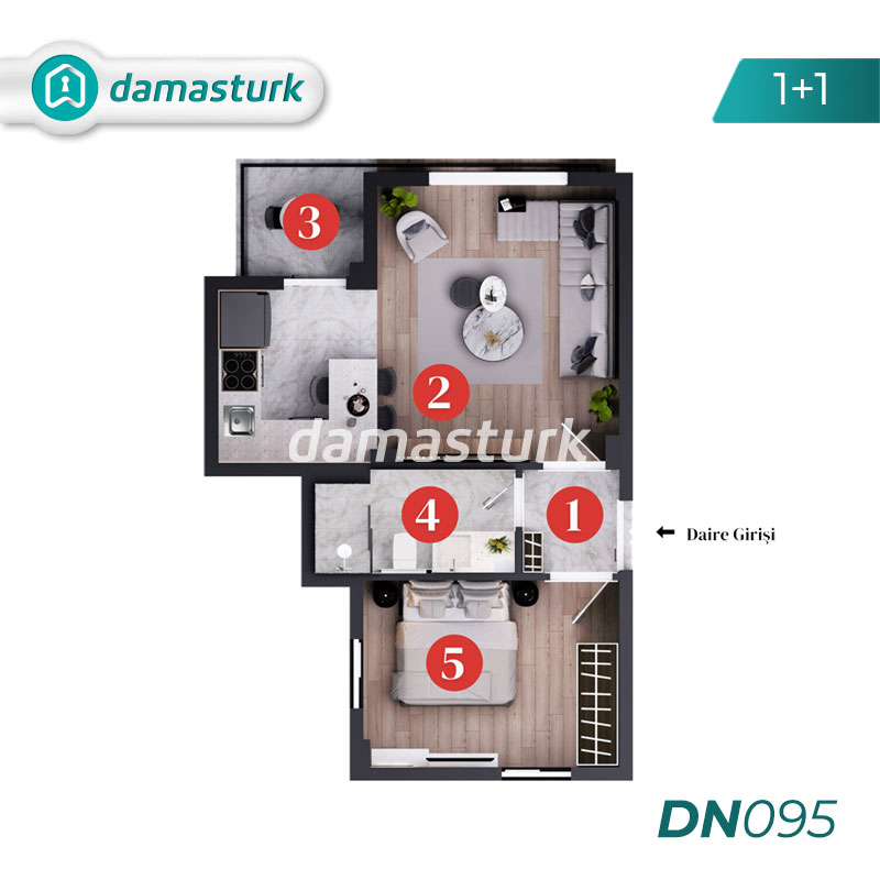 Appartements à vendre à Aksu - Antalya DN095 | damasturk Immobilier 01