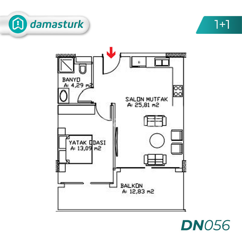 Apartments for sale in Antalya - Turkey - Complex DN056 || damasturk Real Estate Company 01