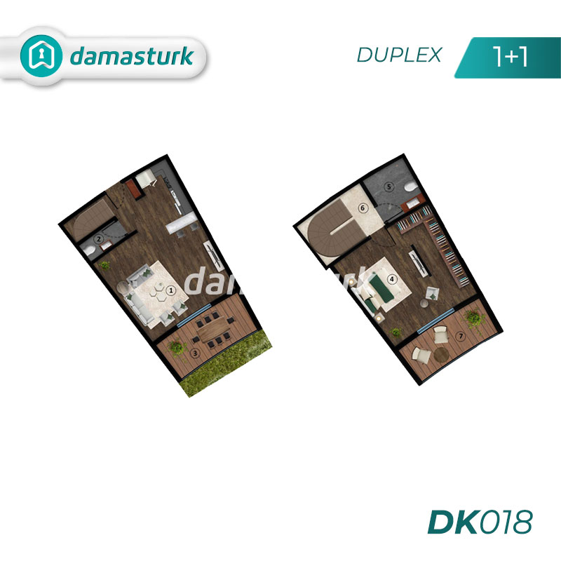 Appartements à vendre à Başiskele - Kocaeli DK018 | damasturk Immobilier 01
