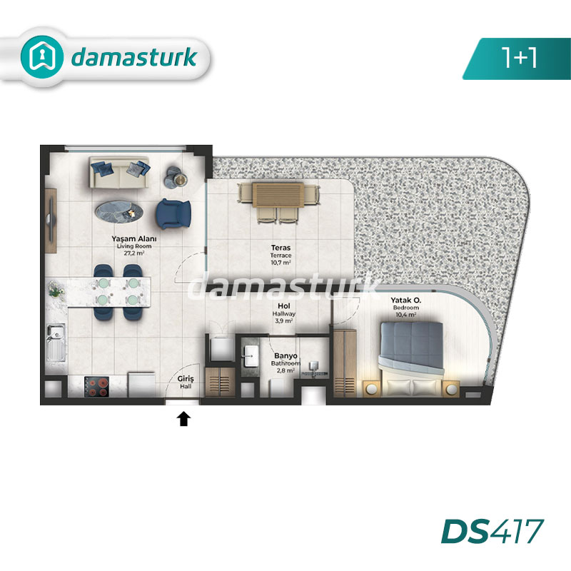 Immobilier à vendre à Küçükçekmece - Istanbul DS417 | damasturk Immobilier 02