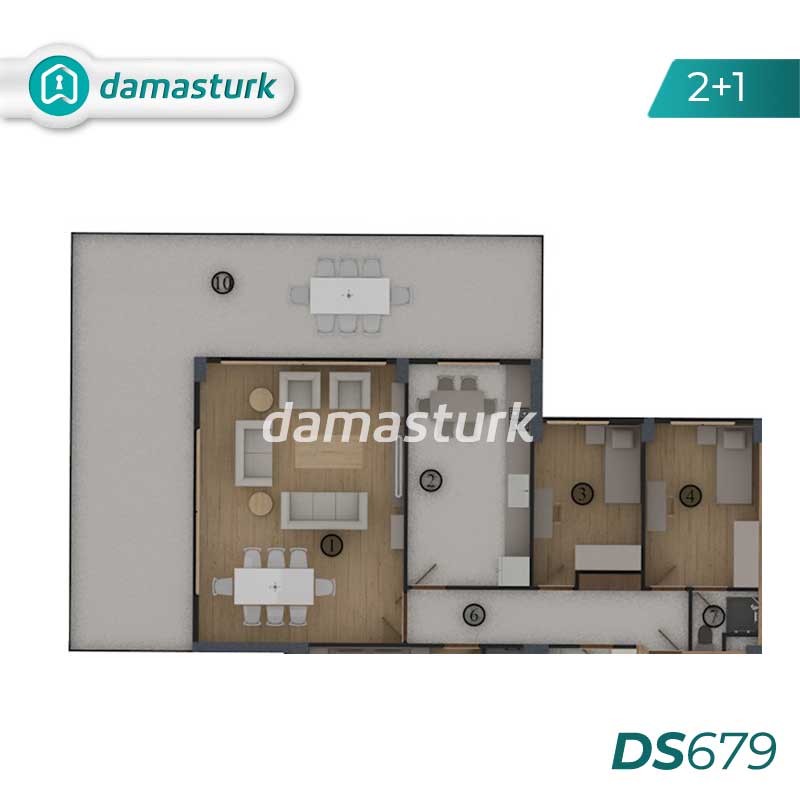 Apartments for sale in Beylikdüzü - Istanbul DS679 | damasturk Real Estate 01