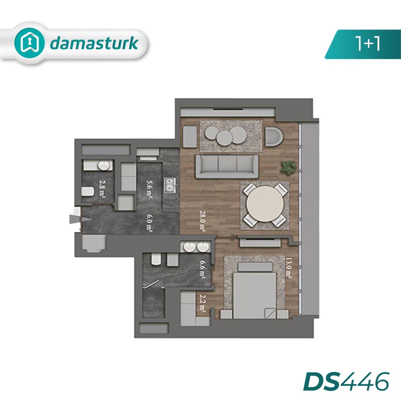آپارتمان برای فروش در شیشلی - استانبول DS446 | املاک داماستورک 01