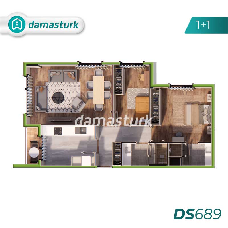 آپارتمان برای فروش در کارتال - استانبول DS689 | املاک داماستورک 01