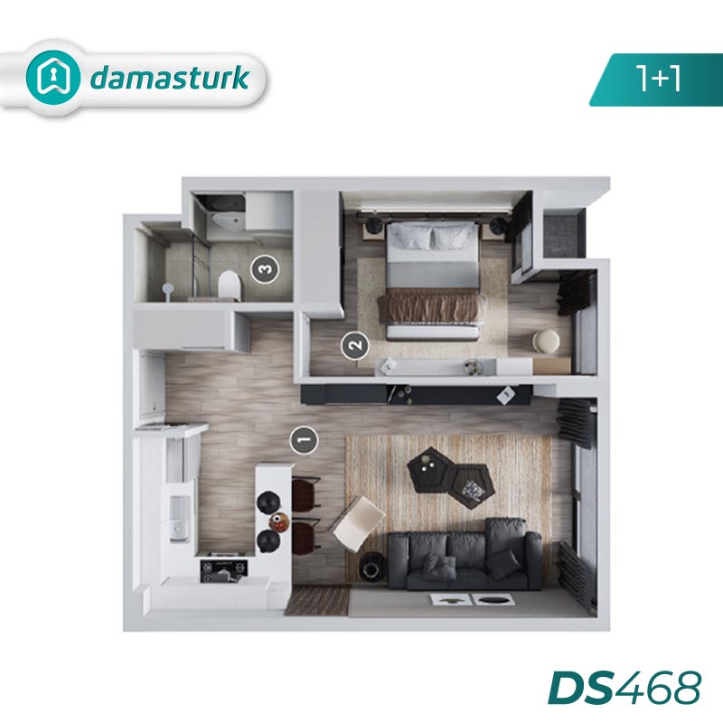آپارتمان برای فروش در محمودبی - استانبول DS468 | املاک داماستورک 01