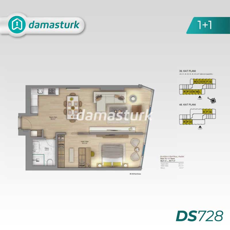 آپارتمان های لوکس برای فروش در شیشلی - استانبول DS728 | املاک داماستورک 01