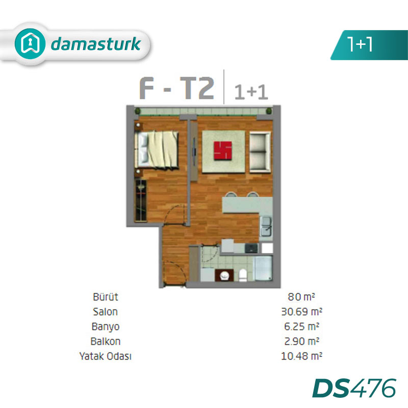 آپارتمان برای فروش در اسنیورت - استانبول DS476 | املاک داماستورک 01