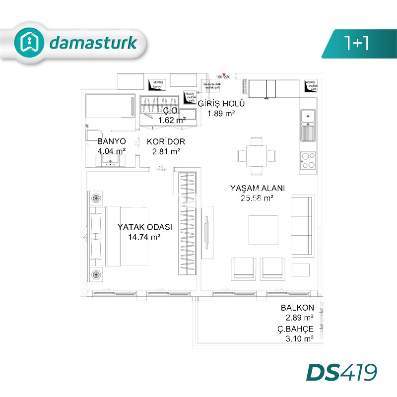 Appartements à vendre à Şişli -Istanbul DS419 | damasturk Immobilier 01