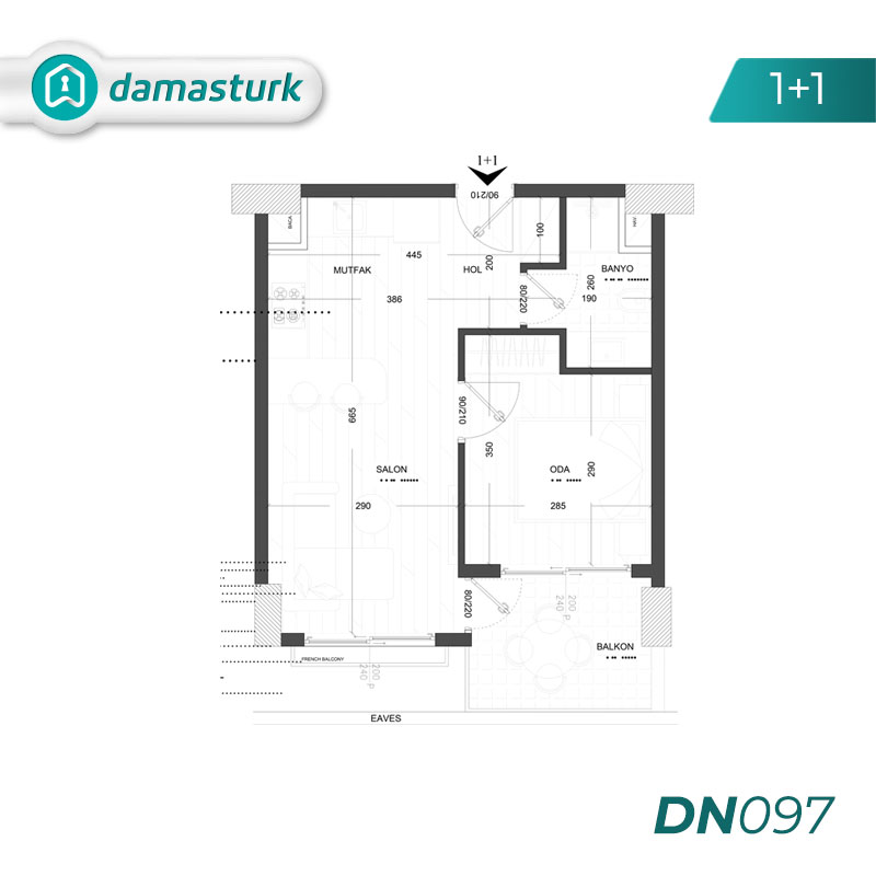 آپارتمان برای فروش در آکسو - آنتالیا DN097 | املاک داماستورک 01