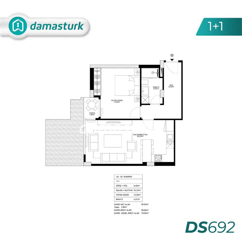 Luxury apartments for sale in Kadıkoy - Istanbul DS692 | damasturk Real Estate 01