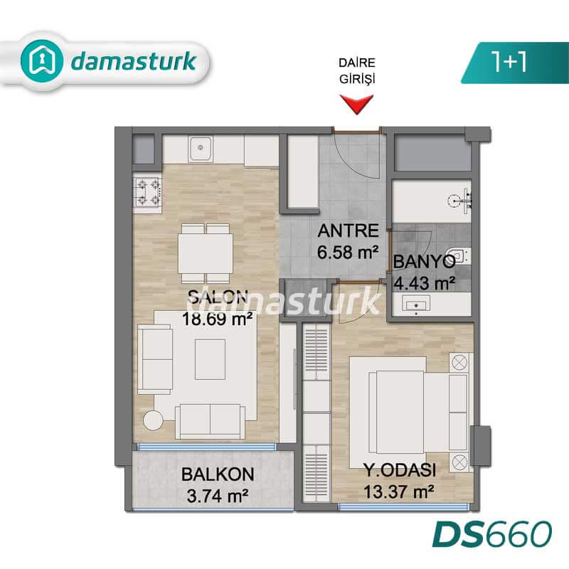 Appartements à vendre à Başakşehir - Istanbul DS660 | damasturk Immobilier 01