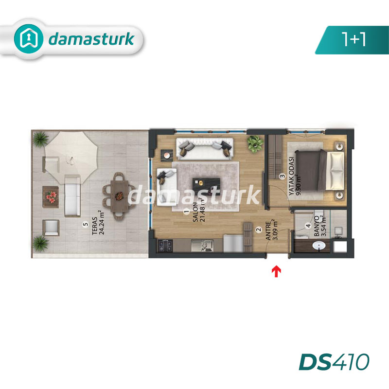 فروش آپارتمان در باشاك شهير - استانبول DS410 | املاک داماس تورک 01