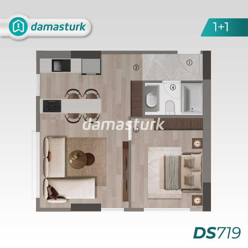 Apartments for sale in Küçükçekmece - Istanbul DS719 | DAMAS TÜRK Real Estate 01