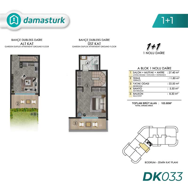 آپارتمان های لوکس برای فروش در يوفاجيك - كوجالي DK033 | املاک داماستورک 01